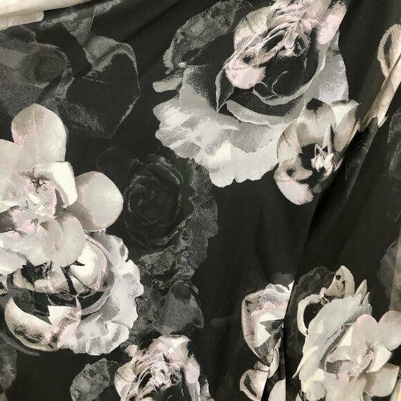 Xscape Halter Blouson Rose Floral Maxi Dress Gown Size 2 - Picture 4 of 9